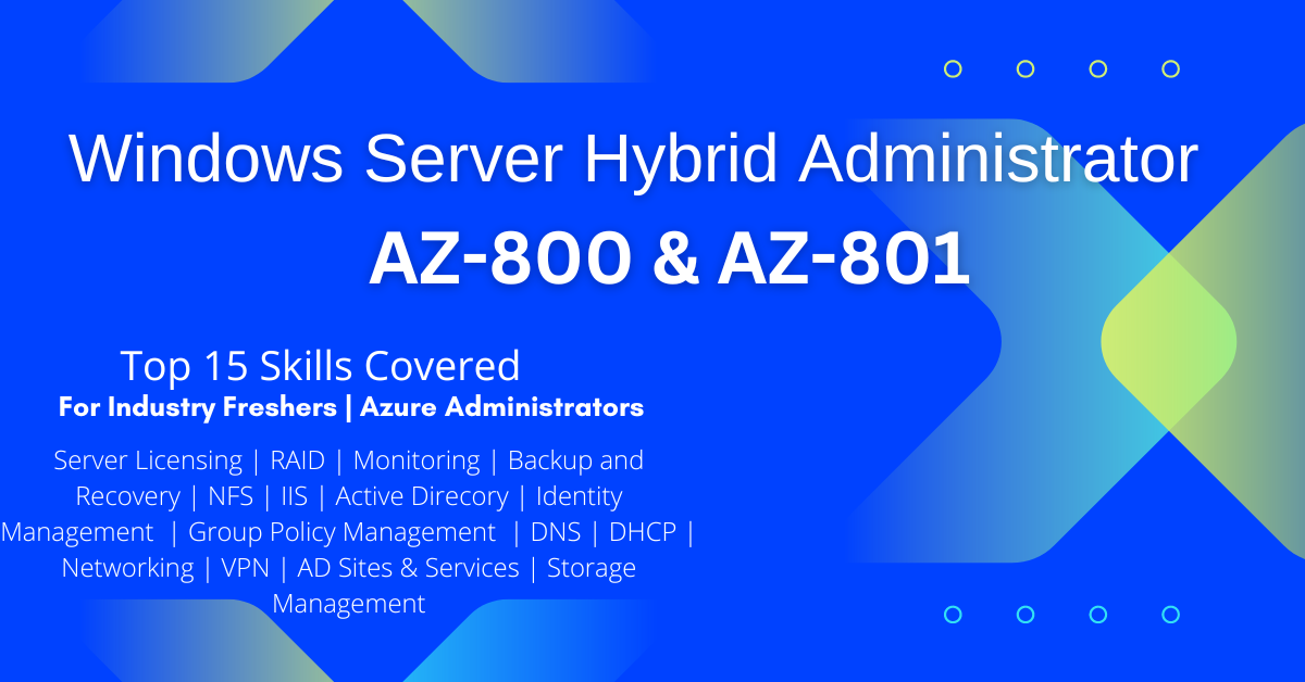 windows-server-hybrid-administrator Training in Kolkata for AZ-800 and AZ-801 certification